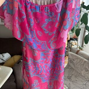 Cinta Pink and Blue Patterned dress